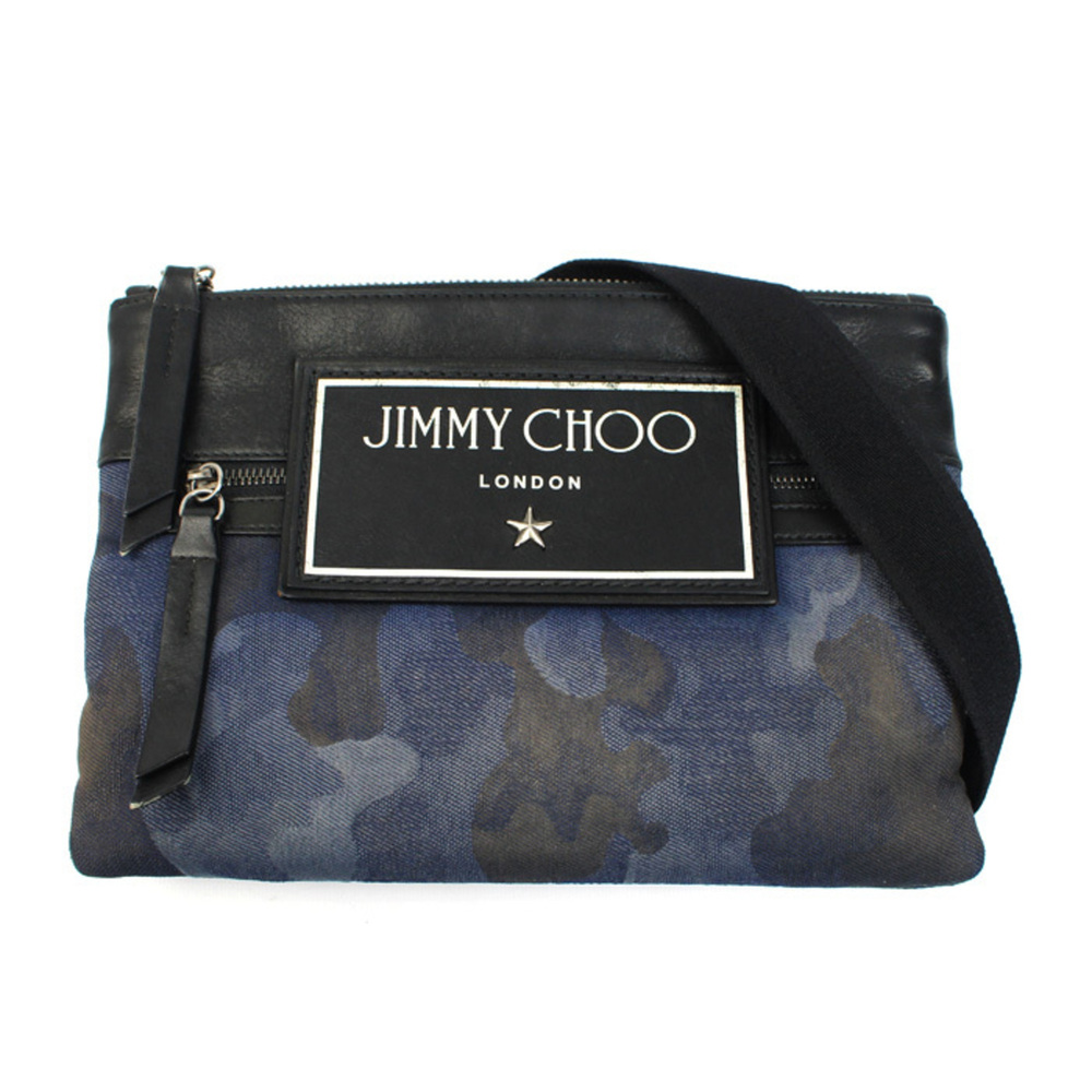 JIMMY CHOO Camouflage Denim Shoulder Bag, Navy, KIMI-CDJ-0097, Men's
